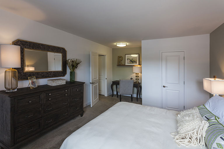 Bedroom interior of Doylestown apartment at Regency Woods